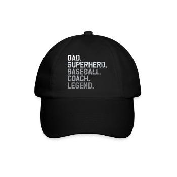 Père entraîneur de baseball - Casquette classique - noir/noir - Devant