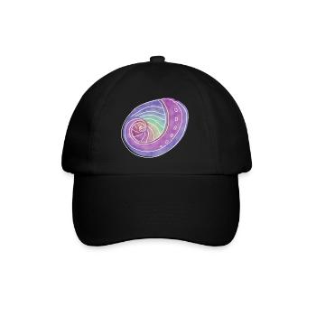 « Abalone », design de ligne boho, série « Shells » - Casquette classique - noir/noir - Devant