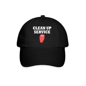 clean up service - Baseballkappe - Schwarz/Schwarz - Vorne