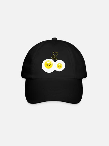 Amour des œufs au plat - Casquette classique - noir/noir