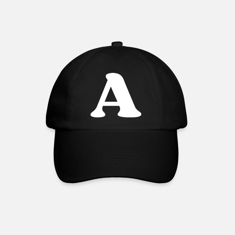 Lettre a - Casquette classique - noir/noir