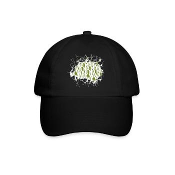 Hippy Dove of Peace Sayings Bird Green 60s Funny - Baseball Cap - black/black - Front