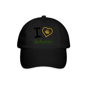i love autumn - Baseball Cap - black/black - Front