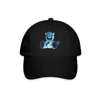 Creepy Teddy Blue - Baseballkappe - Schwarz/Schwarz - Vorne