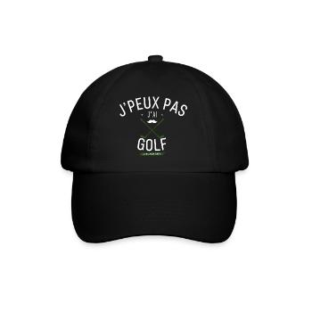 J'Peux Pas J'Ai Golf Avec papa - Casquette classique - noir/noir - Devant