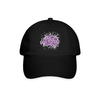 katze geburtstagsgeschenk spruch brauner zitat - Baseballkappe - Schwarz/Schwarz - Vorne