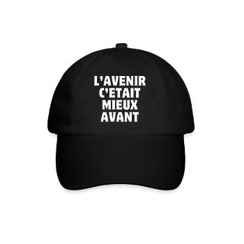 c'était mieux avant, sénior, réalité - Casquette classique - noir/noir - Devant