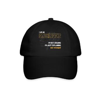 Ingenieur Stolz Geschenke für Software Entwickler - Baseballkappe - Schwarz/Schwarz - Vorne