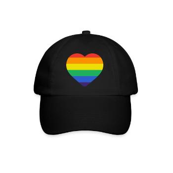 Rainbow Heart Pride - Love Diversity - Baseball Cap - black/black - Front