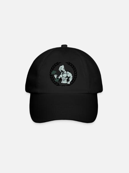 bodybuilder jaguar - Baseballkappe - Schwarz/Schwarz