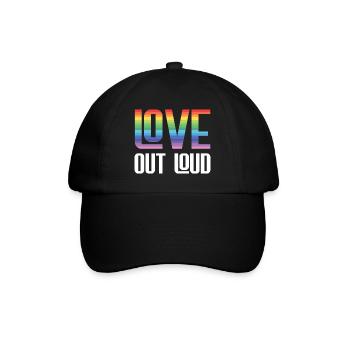 Mois de la fierté LGBTQ - Love Out Loud - Casquette classique - noir/noir - Devant