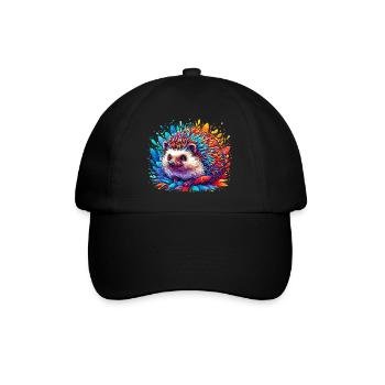 Igel - Baseballkappe - Schwarz/Schwarz - Vorne