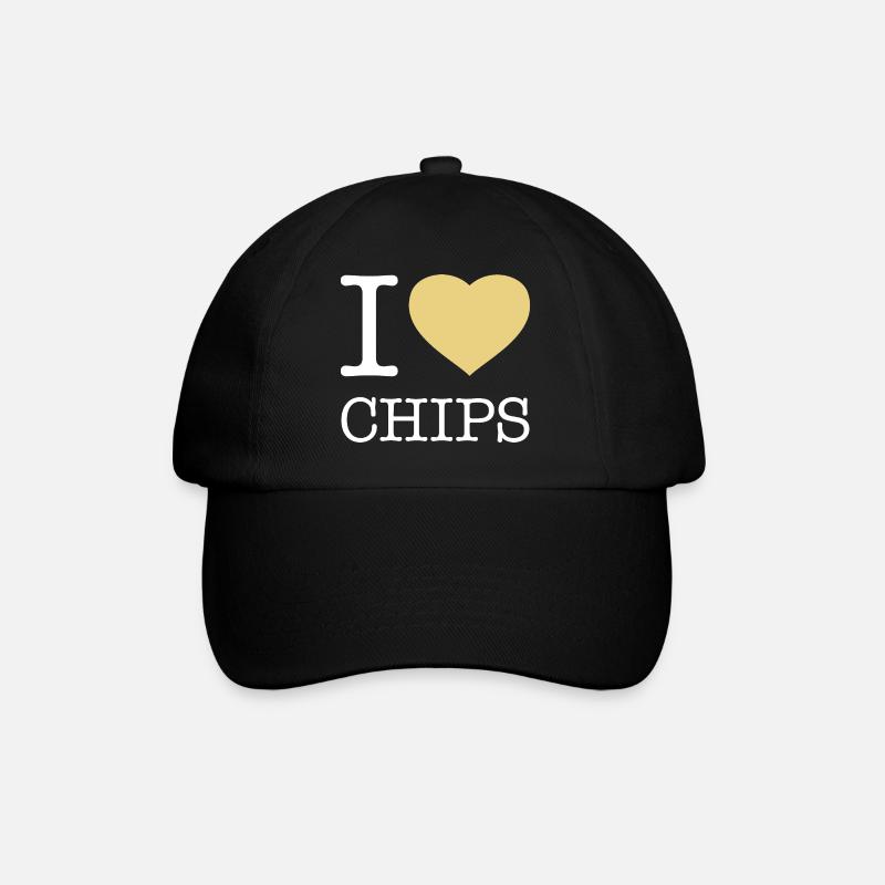 J’ADORE LES CHIPS - Casquette classique - noir/noir