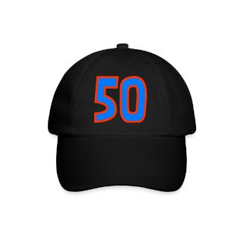 50. 50 ANS. 50e ANNIVERSAIRE. ANNIVERSAIRE 50 ANS. - Casquette classique - noir/noir - Devant