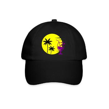 cocktail sunset - Baseball Cap - black/black - Front