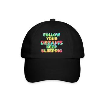 Gardez vos rêves Continuez à dormir - Casquette classique - noir/noir - Devant