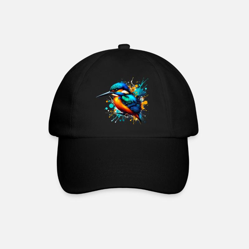 Eisvogel - Baseballkappe - Schwarz/Schwarz