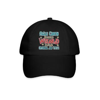 Agile Coach Wizard - Baseballkappe - Schwarz/Schwarz - Vorne