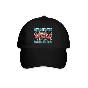 Admin Wizard Administrator - Baseballkappe - Schwarz/Schwarz - Vorne