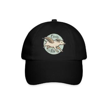 Les vaches peuvent voler - Casquette classique - noir/noir - Devant