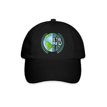 Green Is The New Black Planet Earth Day - Baseball Cap - black/black - Front