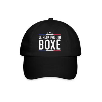 Boxen - I can't I boxing boxing france - Baseballkappe - Schwarz/Schwarz - Vorne