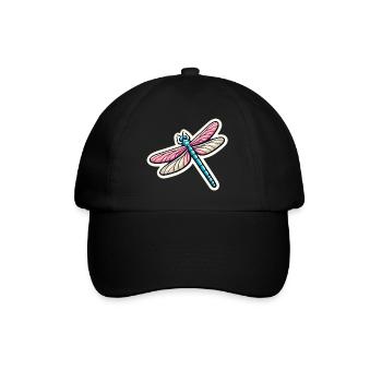 Dragonfly in pastel - Baseball Cap - black/black - Front