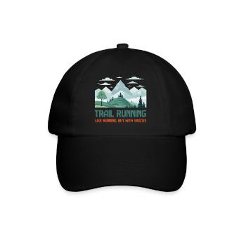 Course sur sentier - Casquette classique - noir/noir - Devant