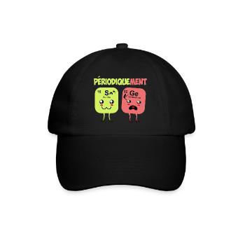 Periodisch weiser Humor Periodensystem - Baseballkappe - Schwarz/Schwarz - Vorne
