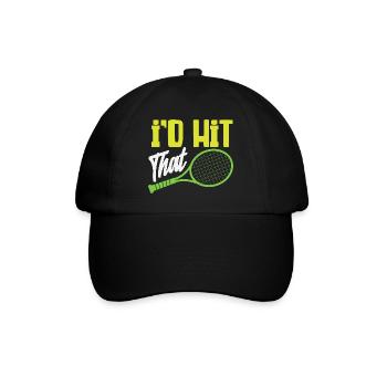 I Beat The Tennis Player Humor - Baseball Cap - black/black - Front