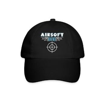 Airsoft Airsofter Rentner Rente Ruhestand - Baseballkappe - Schwarz/Schwarz - Vorne