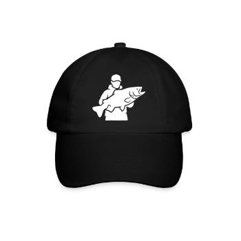 Angler pride: Classic fisherman silhouette - Baseball Cap - black/black - Front