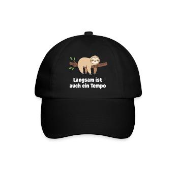 Conception du tempo du paresseux lent - Casquette classique - noir/noir - Devant