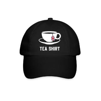 Tea Shirt – Calm Teacup Pun - Baseball Cap - black/black - Front