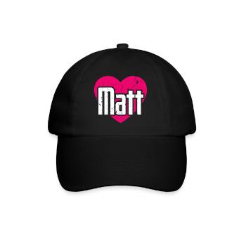 J’aime Matt Pink Heart J’aime Matt - Casquette classique - noir/noir - Devant