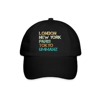 Vacances en mer Baltique LONDRES NEW YORK PARIS TOKYO Drôle - Casquette classique - noir/noir - Devant