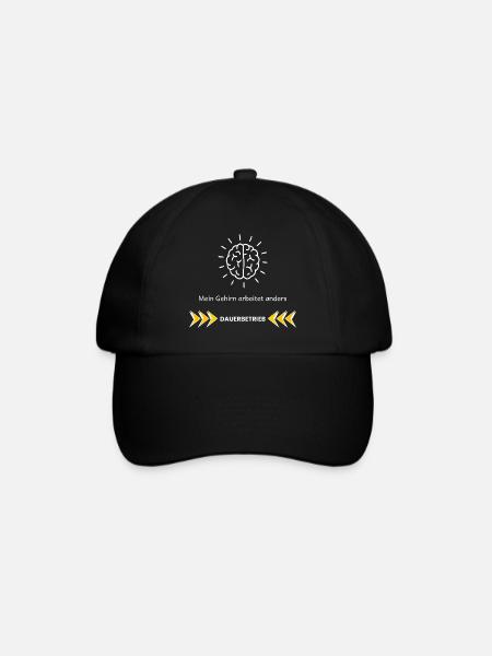 Mon cerveau fonctionne différemment – Conception de la focalisation TDAH - Casquette classique - noir/noir