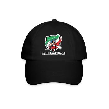 Passo Dello Stelvio Fahrerabzeichen 2758m - Baseballkappe - Schwarz/Schwarz - Vorne