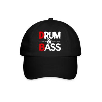 Drum & Bass / Rum & Ass Distressed - Baseball Cap - black/black - Front