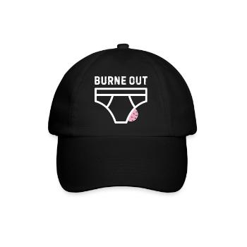 Burne out – humour bureau stress - Casquette classique - noir/noir - Devant
