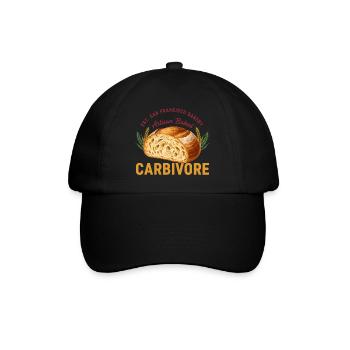 sourdough Bread Baking Carbivore San Francisco - Baseball Cap - black/black - Front