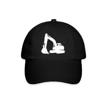 Silhouette d’excavatrice pour la conception de bâtiments - Casquette classique - noir/noir - Devant