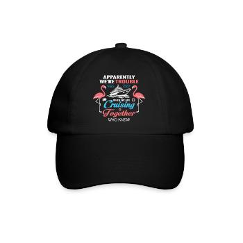 Faire des croisières ensemble Flamingos : plaisir - Casquette classique - noir/noir - Devant