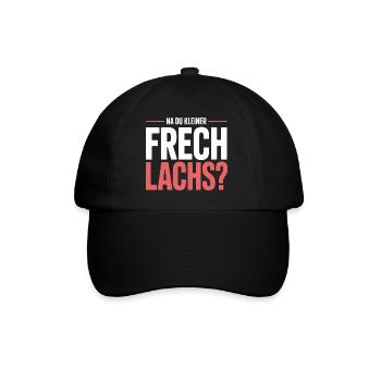 Na Du Kleiner Frechlachs Gamer Lachs Meme Zocker - Baseballkappe - Schwarz/Schwarz - Vorne