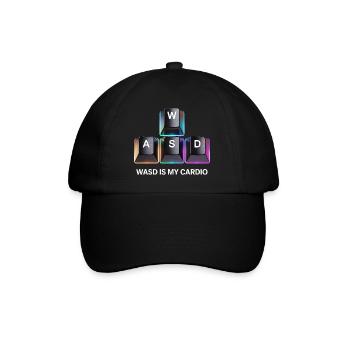 Funny Gaming Keyboard WASD My Cardio Gamer - Baseball Cap - black/black - Front