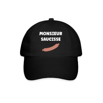 Monsieur Saucisse - Casquette classique - noir/noir - Devant