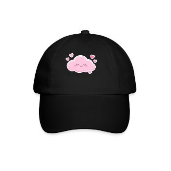 Cœurs Nuages Roses Kawaii - Casquette classique - noir/noir - Devant