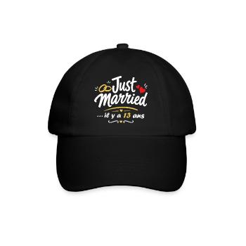 Just Married 13 Ans Heureux - Casquette classique - noir/noir - Devant