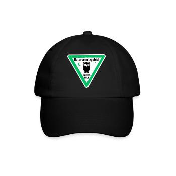 Naturschutzgebiet Nachteule - Baseballkappe - Schwarz/Schwarz - Vorne