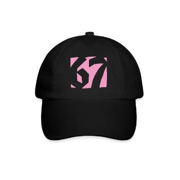 67 Minimal Streetwear Trend Design - Baseballkappe - Schwarz/Schwarz - Vorne